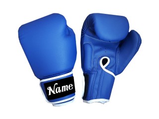 Custom Kickboxing Gloves : KNGCUST-407 Plain Blue