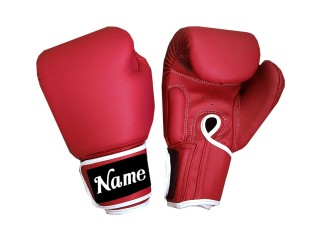 Custom Muay Thai Gloves : KNGCUST-409 Plain Red