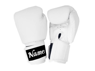 Custom Muay Thai Gloves : KNGCUST-410 Plain White