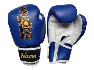 Custom Kids Muay Thai Gloves : KNGCUST-KIDS-433 Blue-Red