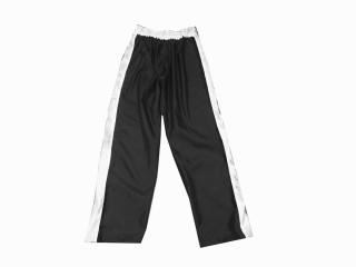 Custom kickboxing pants with name : KNPANTS-004-Retro-Black