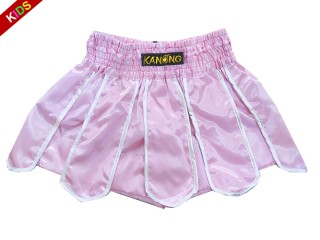 Kanong Kids Muay Thai Kick boxing Shorts : KNS-139-Pink-K