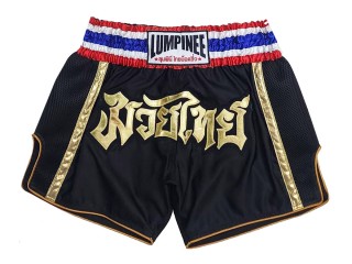 Lumpinee Muay Thai Shorts : LUMRTO-006-Black