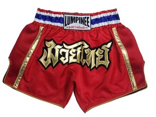 Lumpinee Muay Thai Shorts : LUMRTO-006-Red