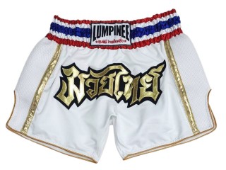 Lumpinee Muay Thai Shorts : LUMRTO-006-White