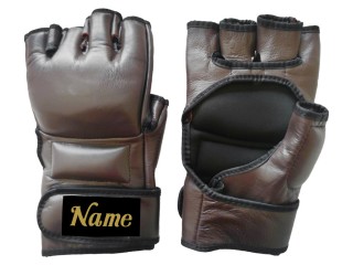 Custom MMA Gloves : Brown