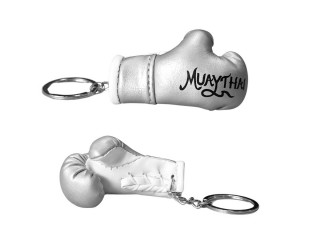 Kanong Muay Thai Boxing Glove keychain  : Silver