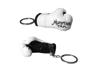 Kanong Muay Thai Boxing Glove Keyring : White