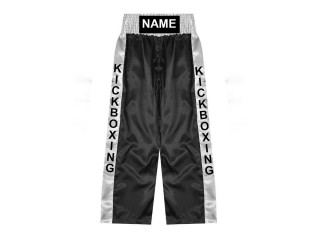 Personalised kickboxing trousers with name : KNPANTS-001-black