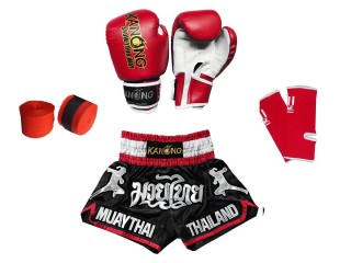 Kids Muay Thai Boxing Set 133 : Red