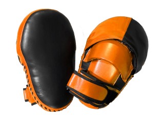 Custom Long Punching Mitts : Orange/Black